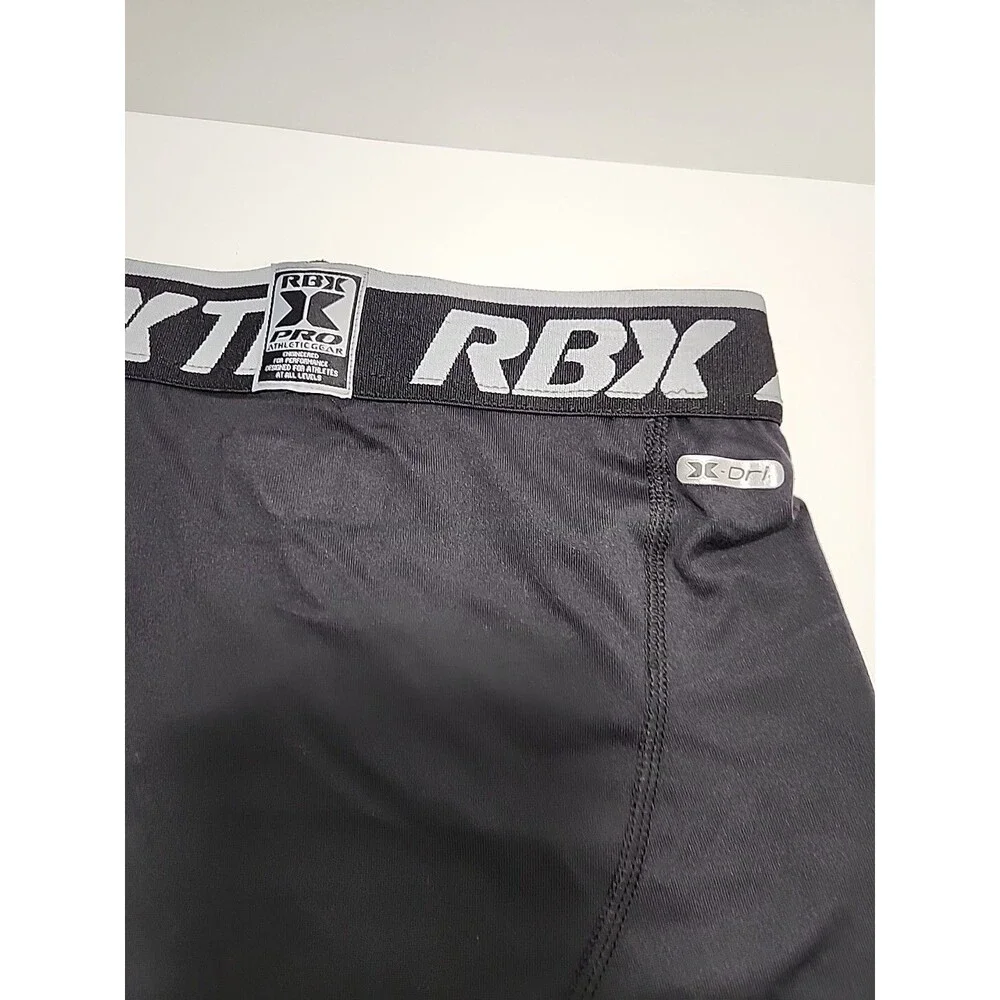 RBX 5 Pack - Compression Boxer Briefs Small 28-30 Black and Gray Waistband